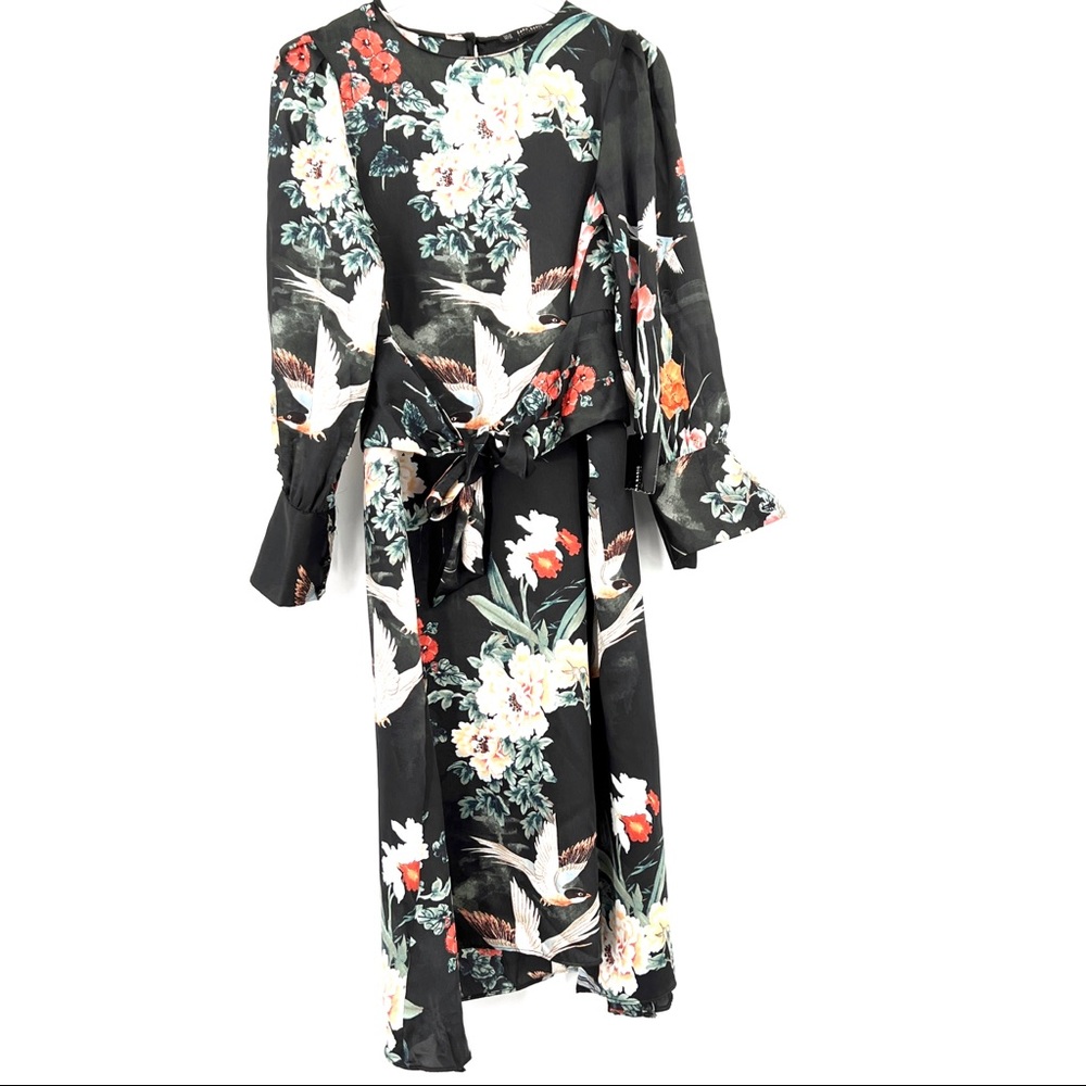 Zara Basic Collection Haljine Floral Bird Dress Size XS - Picture 4 of 6